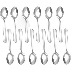 TrueCraftware- Set of 12 Stainless Steel Diamond Teaspoon- Stainless Steel Flatware Silverware Cutlery Kitchen Tableware for Home Restaurant for Stirring Coffee Dessert Cake Ice Cream Cappuccino (0)