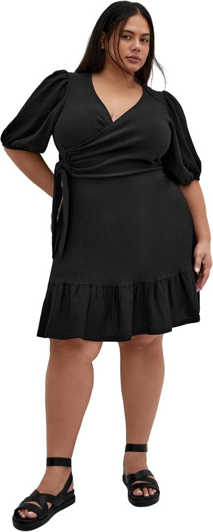 City Chic Women's Dress - Katelyn (Black, 18 Plus)