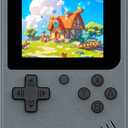 Retro Gaming Console, Portable Handheld Game Console with 400+ Classic Games, Video Game Console with 3.0" HD Screen and Rechargeable Battery (Gray)