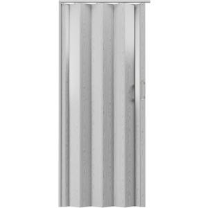 Techni Home Studio Series 36" W x 80" H PVC Foldable Accordion Door, Trimmable, Flexible Single Layer Panels, Grey (Gray)