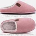 COFACE Womens Cozy Memory Foam Scuff Slippers Warm Slip On House Shoes (Pink)