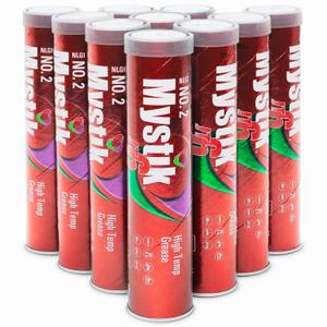 JT-6 High Temp Grease Tubes for Grease Gun, 14 oz, 10 Pack Multi Purpose Red Lithium Complex, NLGI 2, Wheel Bearing Grease