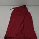 One Shoulder Formal Dress Ruched Cocktail Party Midi Dresses (Small, Red)