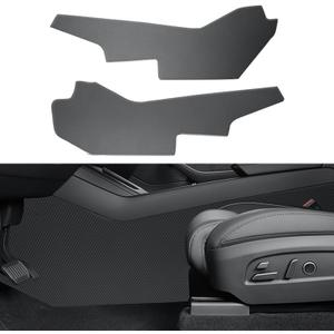 Center Console Side Anti-Kick Mats for Tesla New Model Y Juniper 2025 2026 Carbon Fiber Front Seat Side TPE Cover Pad Dust Resistant Water Resistant Interior Guard Anti Scratch Kick Pad