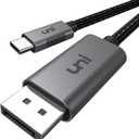 uni USB C to DisplayPort Cable for Home Office (4K@60Hz, 2K@165Hz), Sturdy Aluminum USB Type-C to DisplayPort Cable [Thunderbolt 3/4 Compatible] for MacBook Pro/Air, iPhone 15 Pro/Max, XPS, Surface (6FT)