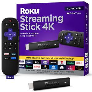 Roku Streaming Stick 4K+ HD/4K/HDR/Dolby Vision Streaming Device with Remote Control Included
