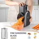 Electric Vegetable Slicer and Cheese Grater, Multifunctional Rotary Cutter with 4 Stainless Steel Blades for Potatoes Carrots Cucumbers Fruits Salad etc.