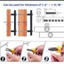Ravinte 10 Pack 6 Inch Cabinet Pulls Matte Black Kitchen Cabinet Hardware Cupboard Handles with Square Base 6" Length,3.75" Hole Center