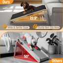 40" Dog Ramp for Couch & Low Bed Extra Wide 16 Non-Slip Walking Surface, Load 200 lbs, Adjustable Pet Ramp with 4" Top Platform for Small Senior Dogs Dachshund Corgi Dog Stairs Alternative