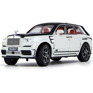 Catovie Toy Car Model Rolls-Royce Cullinan 1/24 White Alloy Collectibles Die-cast Vehicles with Sound and Light