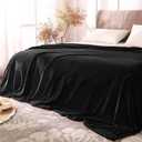 BEDELITE Fleece Blanket Black Full Blankets for Couch & Bed, Luxury Plush Cozy Fuzzy Blanket 84" x 90", Super Soft Warm Lightweight Throw Blanket for Travel Camping