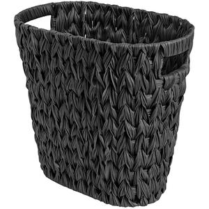 GRANNY SAYS Wicker Waste Basket, Waterproof Bathroom Trash Can, Decorative Boho Waste Baskets with Handles, Waste Basket for Bedroom, Office, 19 Liters/5 Gallons