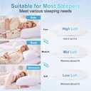 NTCOCO Cooling Bed Pillows Queen Size Pack of 2 for Sleeping Shredded Memory Foam Bed Pillows Adjustable Gel for Side Stomach Back Sleepers Washable Removable Cover Cover