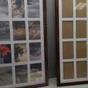 12 Opening 4x6 Collage Picture Frames Set of 2, Rustic Brown Multiple Frames for Displaying 6x4 Photos with Mat