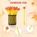 Maitys 48 Pcs Fall Pumpkin Sticky Notes and Pens Set Thanksgiving Pumpkin Self Stick Note Pads Ballpoint Pens Classroom Gifts Fall Party Favors for Autumn School Halloween Office Supplies(Colorful)