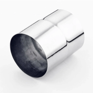 Adapter Stainless Steel Exhaust Adapter Connector 4" ID to 4" ID, Exhaust Pipe Reducer 4" Overall Length
