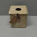 Seagrass Square Tissue Box Cover Woven Napkin Holder Decorative for Bathroom Farmhouse (Whitewash, 5.5 x 5.5 x 5.5 Inch)