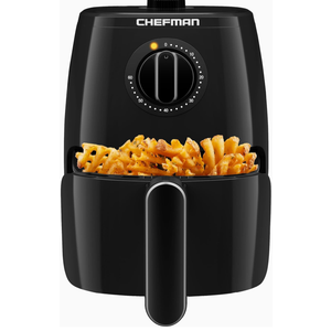 Chefman TurboFry 5-Quart Air Fryer, Integrated 60-Minute Timer for Healthy Cooking, Cook with 80% Less Oil, Adjustable Temperature Control, Nonstick Dishwasher-Safe Basket and Tray, Black