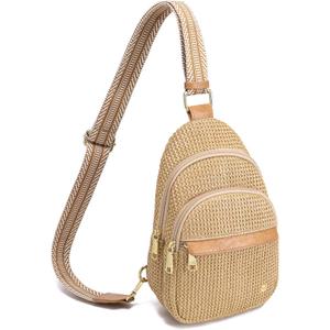 RFID Straw Summer Purses for Women 2025 Woven Sling Bag Fanny Packs Cross body for Everyday Beach Travel Vacation Essentials (Weaving Khaki Color) RFID Straw Summer Purses for Women 2025 Woven Sling Bag Fanny Packs Cross body for Everyday Beach Travel Vacation Essentials (Weaving Khaki Color)