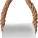 No-Drill Toilet Paper Holder for Bathroom  Handwoven Jute Rope with Optional Drill-Mounting Feature (Round)