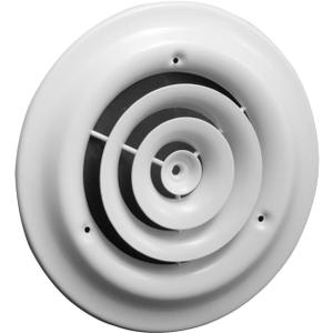 HVAC Premium 8'' Round Ceiling Diffuser - Easy Air Flow - HVAC Vent Duct Cover [White] - [Outer Dimensions: 12'']