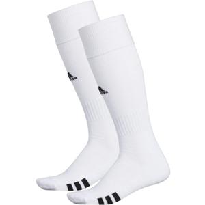 adidas Unisex Rivalry Soccer OTC, Workout Compression Socks - Over the Calf (Large, White/Black)