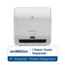 enMotion GeorgiaPacific (by GP PRO) Impulse 8 in 1Roll Automated Touchless Paper Towel Dispenser, White, 59437A