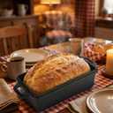 Northriver Casting 95 Inch Cast Iron Loaf Pan with Lid | Bread Baking Pan | Even Heat Distribution for Homemade Bread, Cake, and Meatloaf | 2 Piece Set