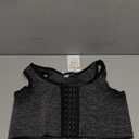 XUJI 3 Rows Central Clasp Chest Binder Tank Top (Large, Dark Grey)