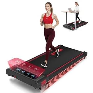 FOUSAE Walking Pad with 10% Incline Treadmills for Home, 4 in 1 6.2MPH Walking Pad Under Desk Treadmill with Full Screen LED Display, 2.75HP Brushless Drive, 12 HIIT Programs, 350 LBS Weight Capacity
