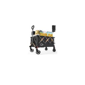 NWH Collapsible Wagon, 180L & 360lbs Folding Wagons Carts with Wheels Foldable, Heavy Duty Utility Cart with All-Terrain Wheels for Beach Outdoor Grocery Camping Garden