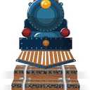 Train Birthday Party Decorations Train&Railroad Backdrop Banner Decor Train Tracks Photo Booth Props for Baby Shower Trains Transportation Birthday Party Supplies Home Door Wall School Classroom Decor