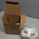 Leyndo Paper Mache Art Mask White Craft Masquerade Masks and Gem Stickers DIY Blank Mardi Gras Halloween Cosplay Party