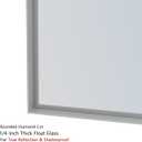 VocalStar Silver Bathroom Mirror, 18 x 26 Inch Square Corner Rectangle Nickel Metal Framed Bathroom Vanity Mirrors for Wall Modern, 1/4-inch Shatterproof Glass | Ultra-Flush Hanging