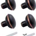 2 Pack Vintage Style Door Knob Set with Spindle, Antique Old Door Knobs Replacement Set for Mortise Lock Interior Doors, Oil Rubbed Bronze