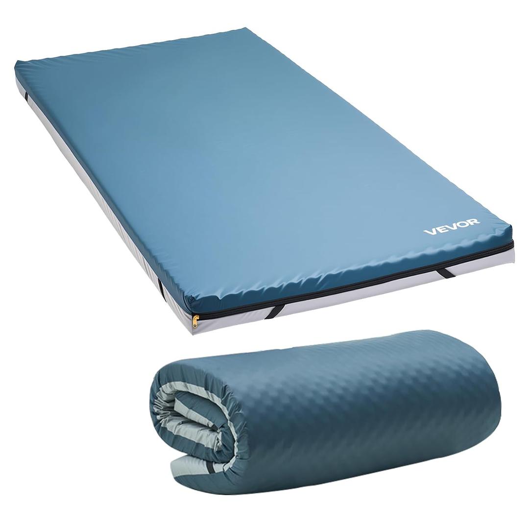 VEVOR Hospital Bed Mattress, 300 lbs Load, Long Term Care Pressure Redistribution Medical-Grade Dual Layer Foam Mattress, Waterproof for Bedsore Treatment Nursing Homes and Home Care, 34 x 76 x 3.5 in