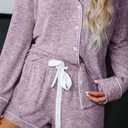 Aamikast Womens Pajama Sets Button Down Long Sleeve Sleepwear Soft 2 Piece Pjs Lounge Set (XL)