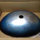 Bathroom Boat Shape Artistic Glass Vessel Sink, Blue, 21x13.4 inches