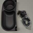 Swanoo Universal Stroller Snack Tray | Compatible With Nuna Mockingbird Bugaboo Uppababy | Stroller Bumper Bar Tray Attachment with Cup Holder | Baby Toddler Disneyland Essentials Stroller Accessories (Dark Grey)