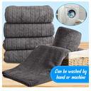 SmoothNovelty  Microfiber Bath Towels Bulk 27'' x 60'' Oversized Size Bath Towel Highly Absorbent Extra Large Soft Drying for Beach Shower Summer Salon Sport Gym Party (Wheat,Gray)