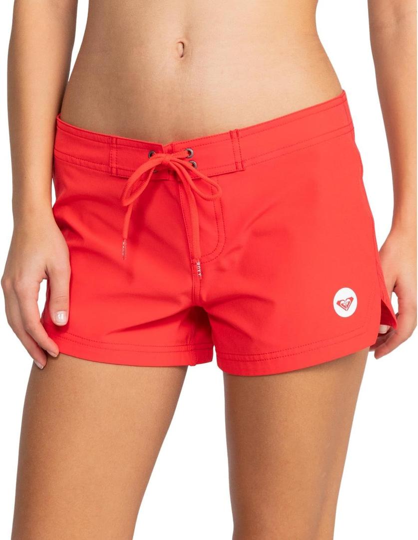 Roxy Women's Board Shorts - Quick Dry Bathing Suit Shorts, 2" Inseam - Swimsuit Bottoms Red M