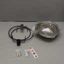 2 Pack Squirrel Feeders, Add 2 Colander Bowls (Each 8.5"/1.4L) for Replacement, Dual Corn Cob Spikes for Multi-Food, Metal Squirrel Feeders for Outside, Removable Bowl Nice to Clean/Refill (Silver)