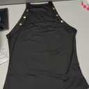 Halter-neck tank top, black, L