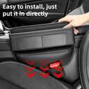 2 Pack Premium Car Seat Gap Filler Organizer - Universal Storage Box with Card Slots for Phones/Keys/Glasses, Fits Cars, SUVs & Trucks (Black)