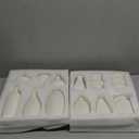 Set of 16 White Ceramic Bud Vases, Minimalist Boho Small Pampas Grass Flower Vase for Farmhouse Home Decor, Wedding Centerpiece, Shelf and Table Decoration