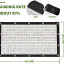 Shade Cloth-Thickened and Encrypted 80% Aluminum Shade Cloth for Greenhouse Balcony Garden,Outdoor Pergola,Lawn,Cars.Easy Hanging with Edges and Holes,Silver Heat Reflective Tarp, 12ftx20ft