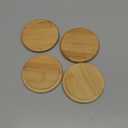uxcell 4Pcs Bamboo Cup Lid 3.58 Inch, Cup Cover Coffee Mug Cover Tea Glass Drink Cup Lid, Reusable Wooden Round Cup Lid for Keeping Warm