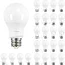 Linkind Dimmable A19 LED Light Bulbs, 60W Equivalent, E26 Base, 5000K Daylight, 9.5W 840 Lumens 120V, UL Listed FCC Certified, Pack of 24