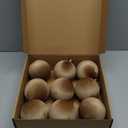 Velvet Ornaments for Christmas Tree Decorations - Brown Xmas Ball Ornament for Indoor Holiday Decor - Shatterproof Christmas Bulbs Ornaments 80mm 3.15inch - Pack of 9