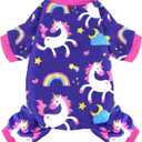 Dog Pajamas Soft Lightweight Dog Onesies Outfit Clothes for Medium Puppy Pjs for Pet Boys Girls Dogs Cats M (Back: 9",Chest: 13.7", Neck: 9")
